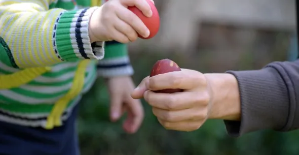 Easter egg tapping game