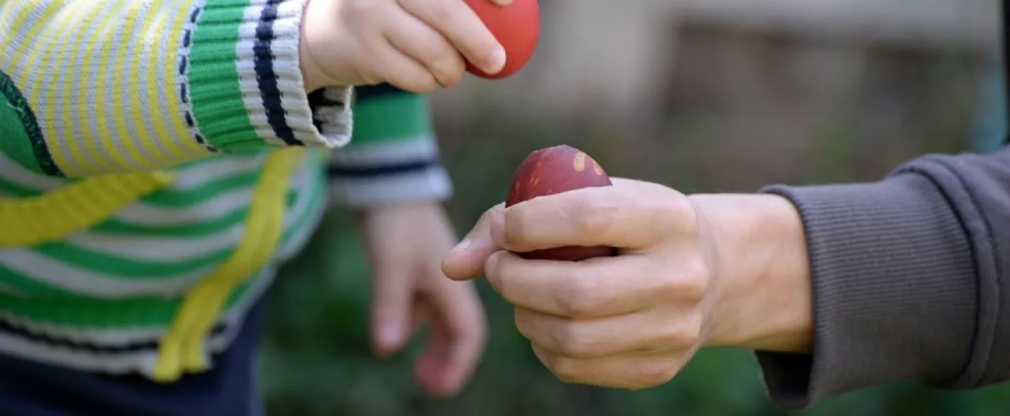 Easter egg tapping game